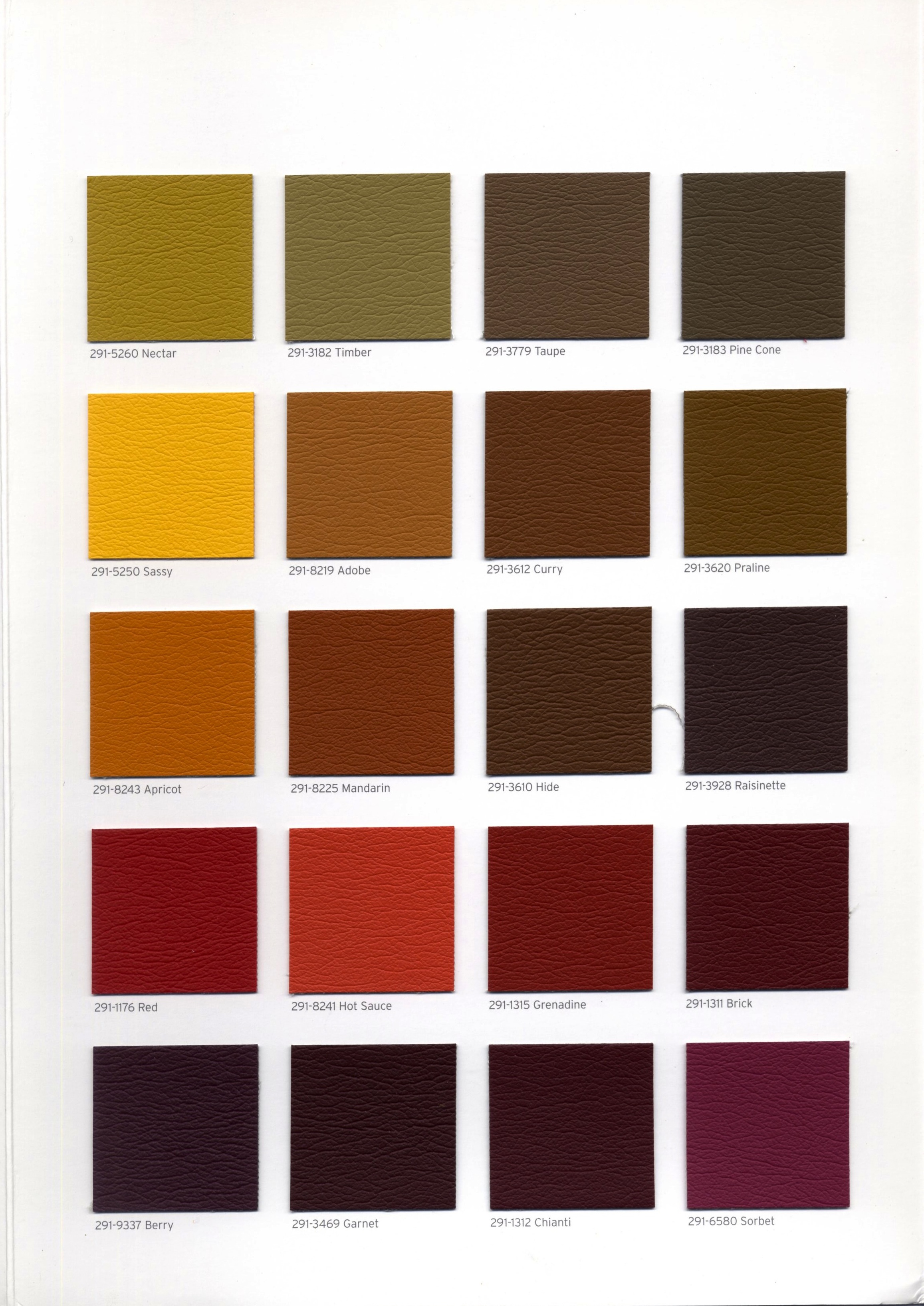 Ultraleather Color Chart