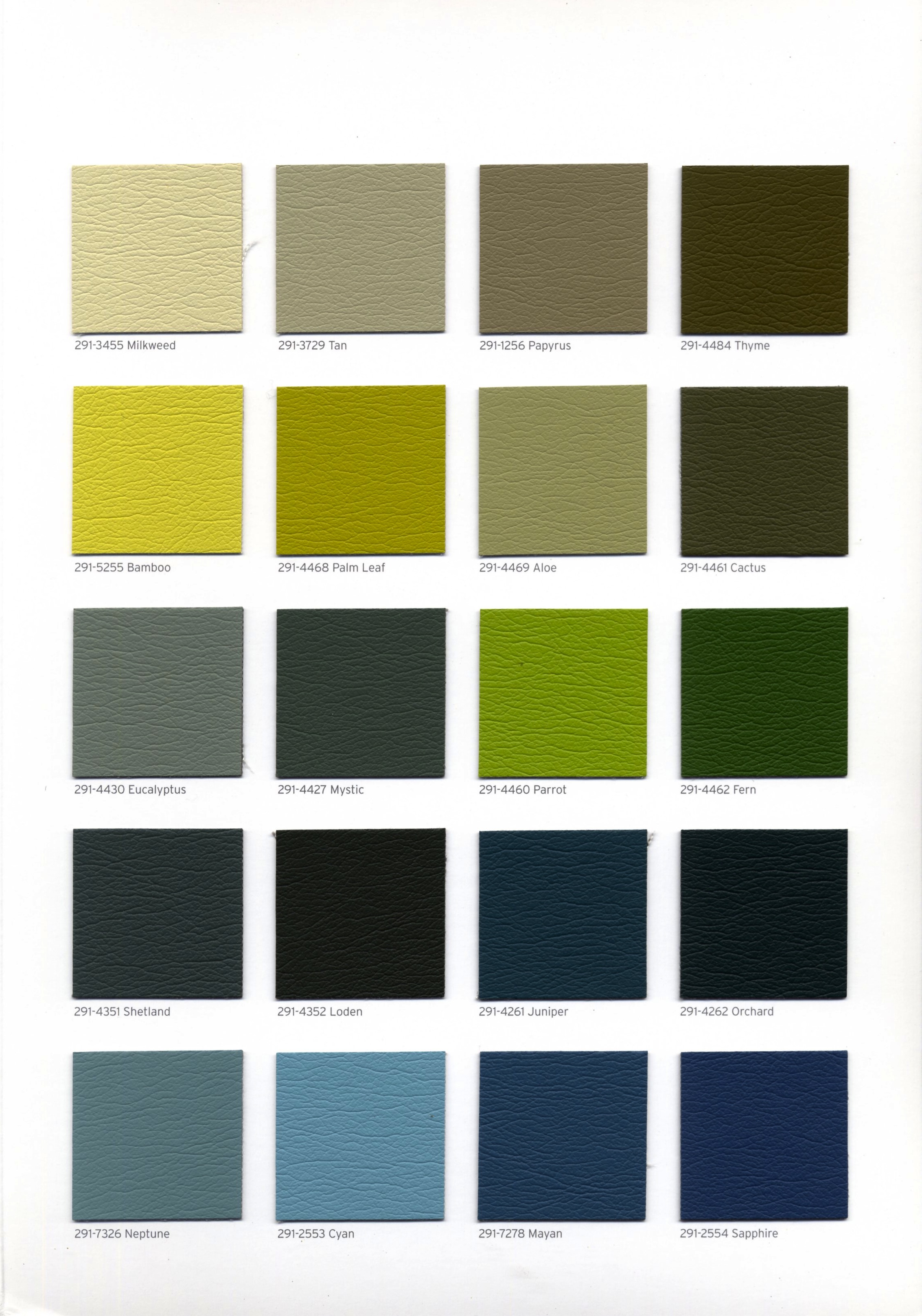 Fabric Color Chart With Names